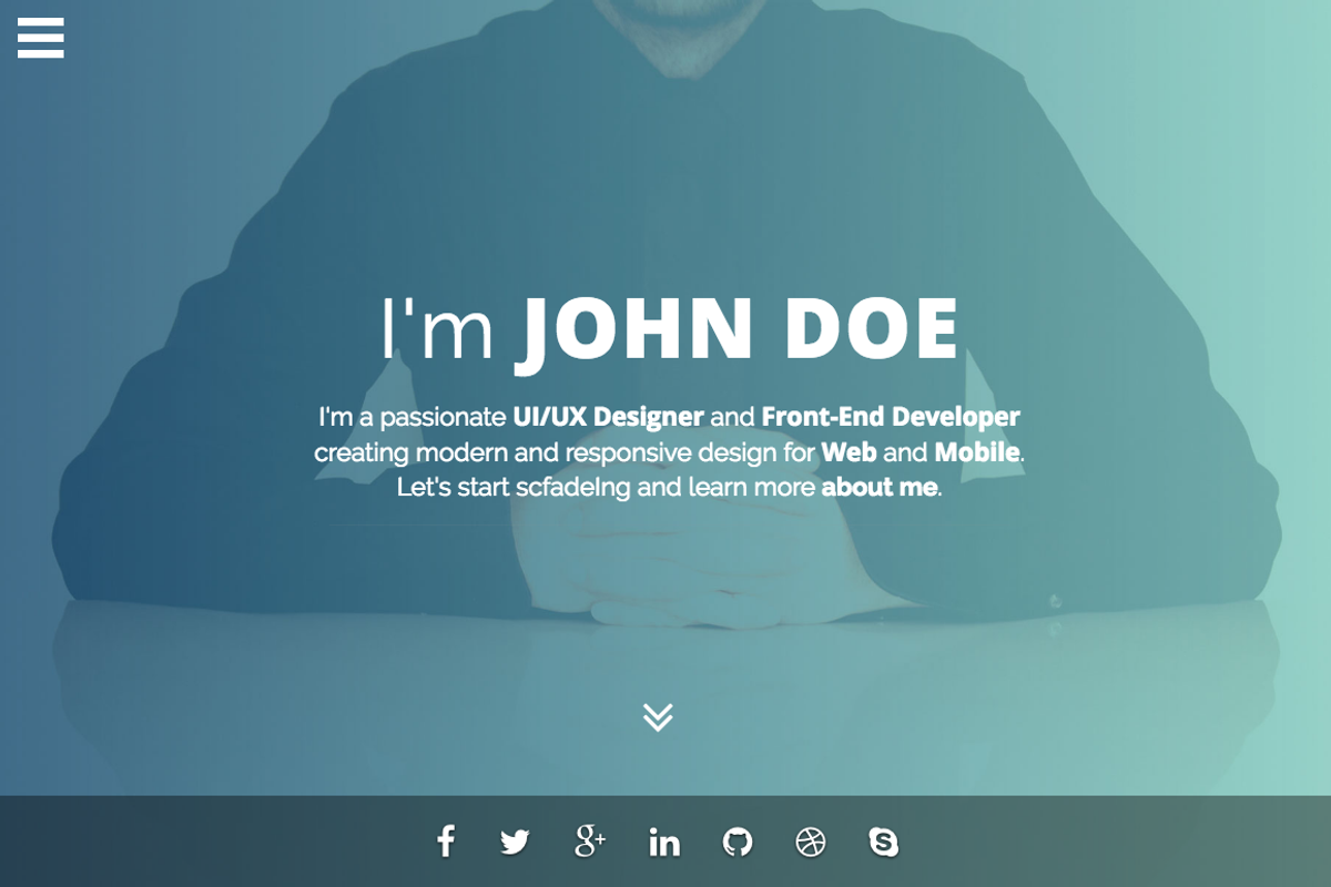 Intima - Clean & Responsive Resume, a Bootstrap Template by Codetic (Photo 2 of 6)