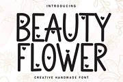 Beauty Flower | Script Font, a Script Font by Scratchones (Thumbnail 1 of 9)