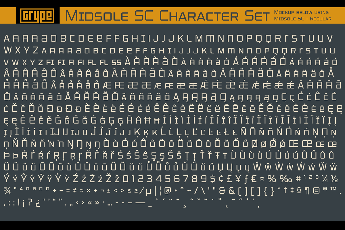 Midsole SmallCaps, a Sans Serif Font by GRYPE (Photo 10 of 10)