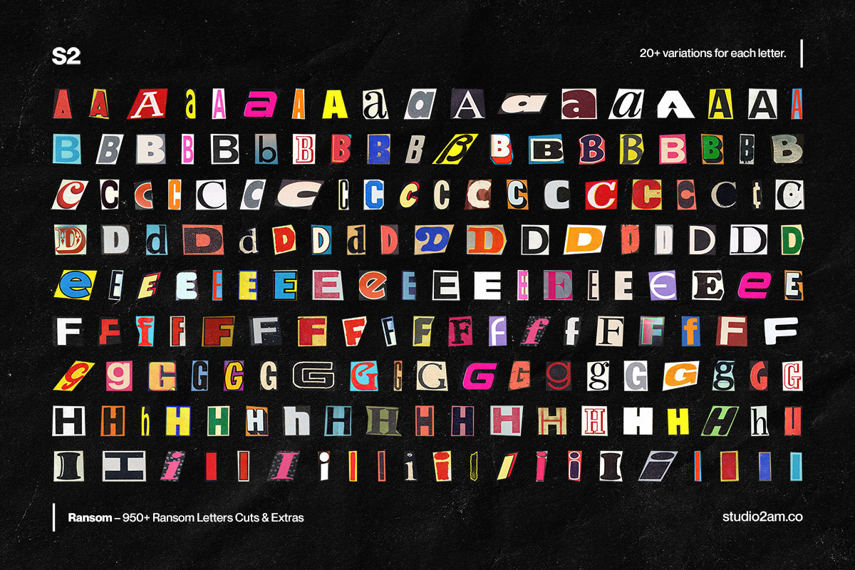 Ransom - 950+ Ransom Letter Cuts, an Object Graphic by Studio 2am (Photo 6 of 11)