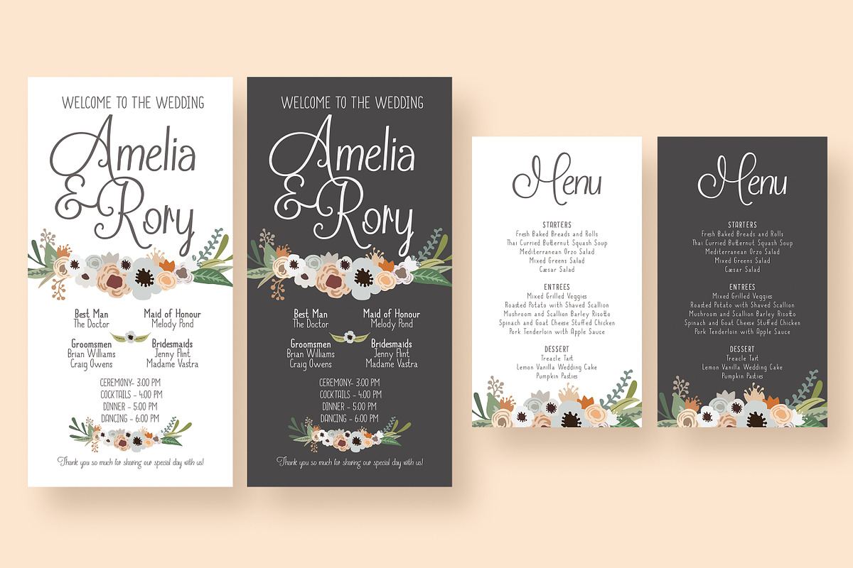 Modern Floral Wedding Suite, an Invitation Template by Knotted Design (Photo 3 of 5)