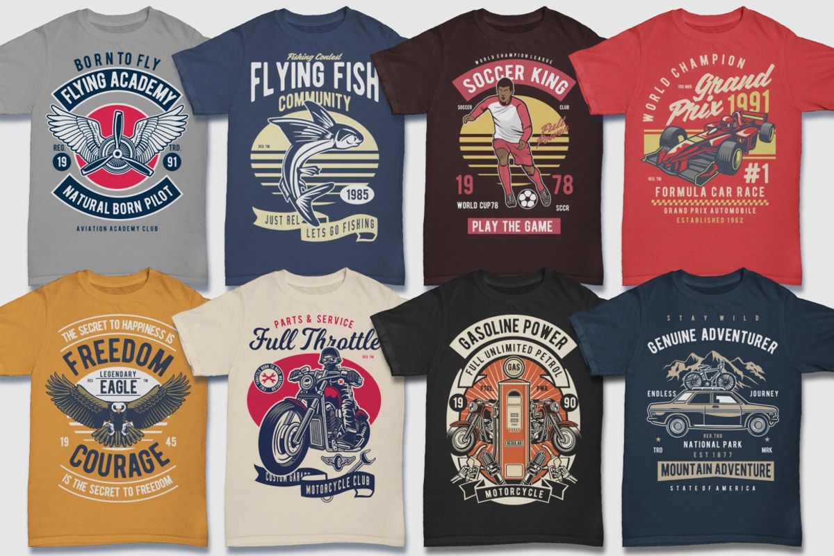 100 Retro Tshirt Designs Bundle, an Education Illustration by roach_graphic (Photo 7 of 14)