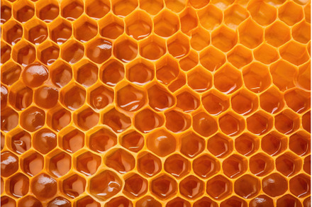 honeycomb pattern with honey-filled, a Background Photo by Sergey Kotenev