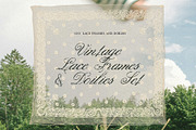 Vintage Lace Frames & Doilies, an Object Graphic by Purple (Thumbnail 9 of 14)