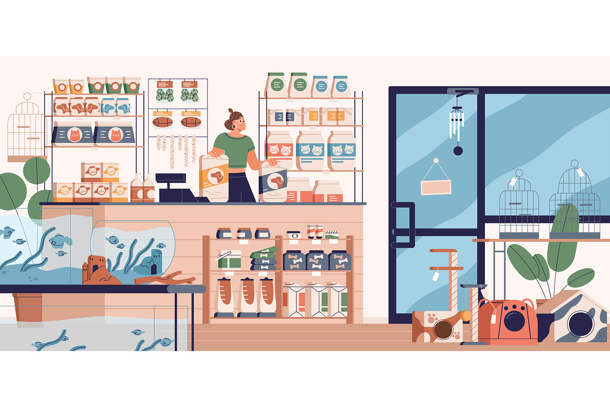 Modern pet store interior, an Animal Illustration by Good Studio (Photo 2 of 2)