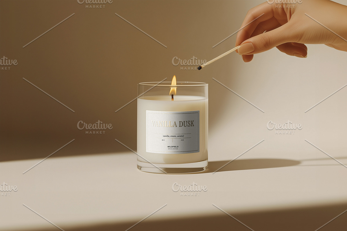 Transparent Candle Mockup Bundle, a Packaging Mockup by Wildfield Studio (Photo 16 of 17)