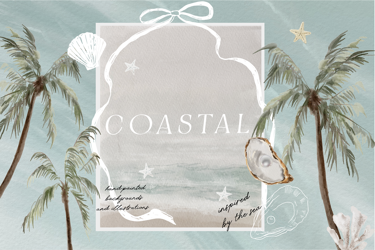 Coastal hand-painted watercolor, a Decorative Illustration by Youksy (Photo 6 of 17)