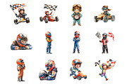 Racing Kids, an Illustration by Design Market (Thumbnail 3 of 3)