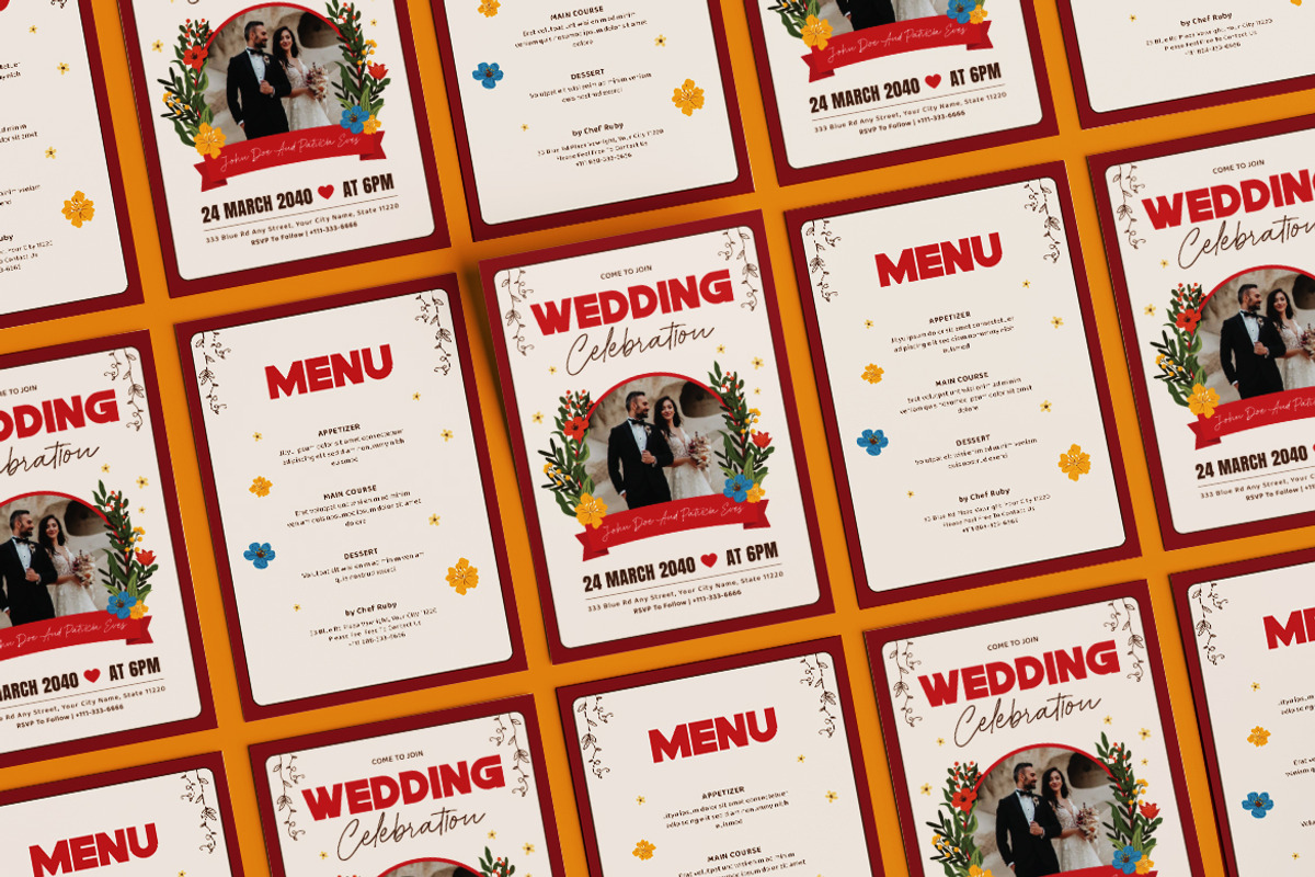 Madina Wedding Invitation Template, an Invitation Template by dokudokunomi (Photo 4 of 4)