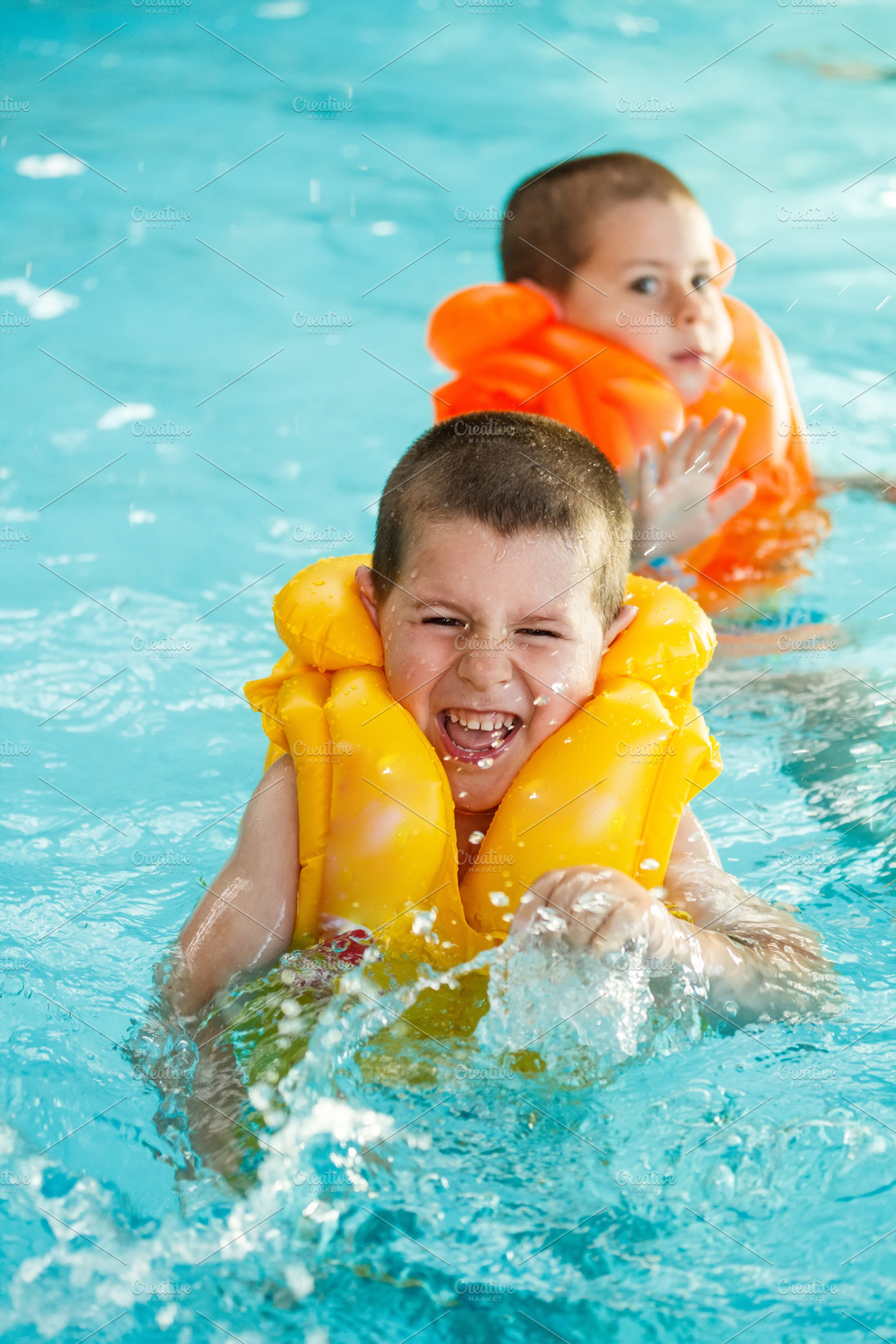 Boys in life jacket