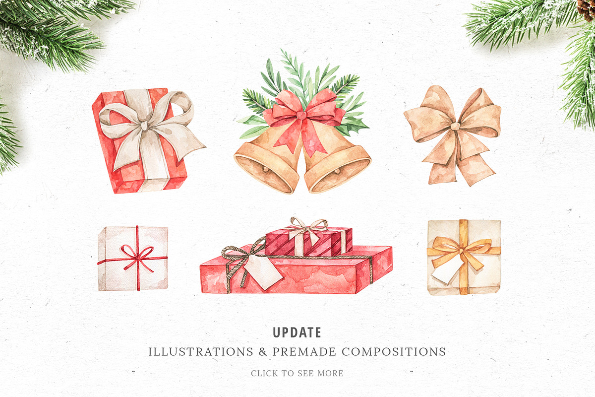 SALE | Watercolor Christmas | Winter, an Illustration by Kate Macate (Photo 5 of 14)