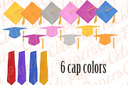Graduation Clipart,Graduation gowns, an Illustration by chilipapers (Thumbnail 5 of 6)