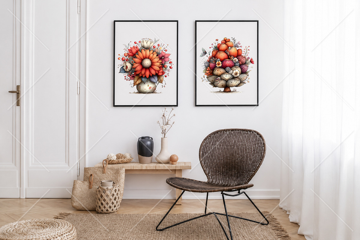 Whimsical Autumn Clipart Bundle, a Seasonal Illustration by Canvas Craft (Photo 7 of 10)