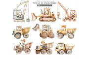 Construction Watercolor Clipart, an Illustration by CharmClipart (Thumbnail 7 of 8)