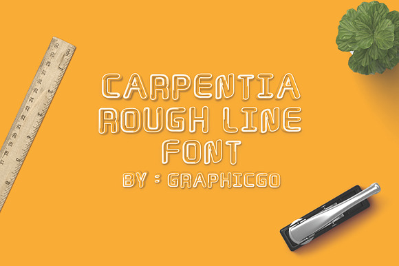 Carpentia Rough Line Font preview 4