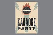 Karaoke Party vector poster set., an Object Illustration by PoPaShop (Thumbnail 6 of 9)