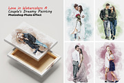 Watercolors Couple's Dreamy Painting, an Action Add-On by MRI STUDIO (Thumbnail 1 of 26)
