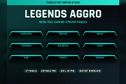 Legends Aggro Twitch & Kick Panels, a Social Media Template by Gear Store (Thumbnail 1 of 5)