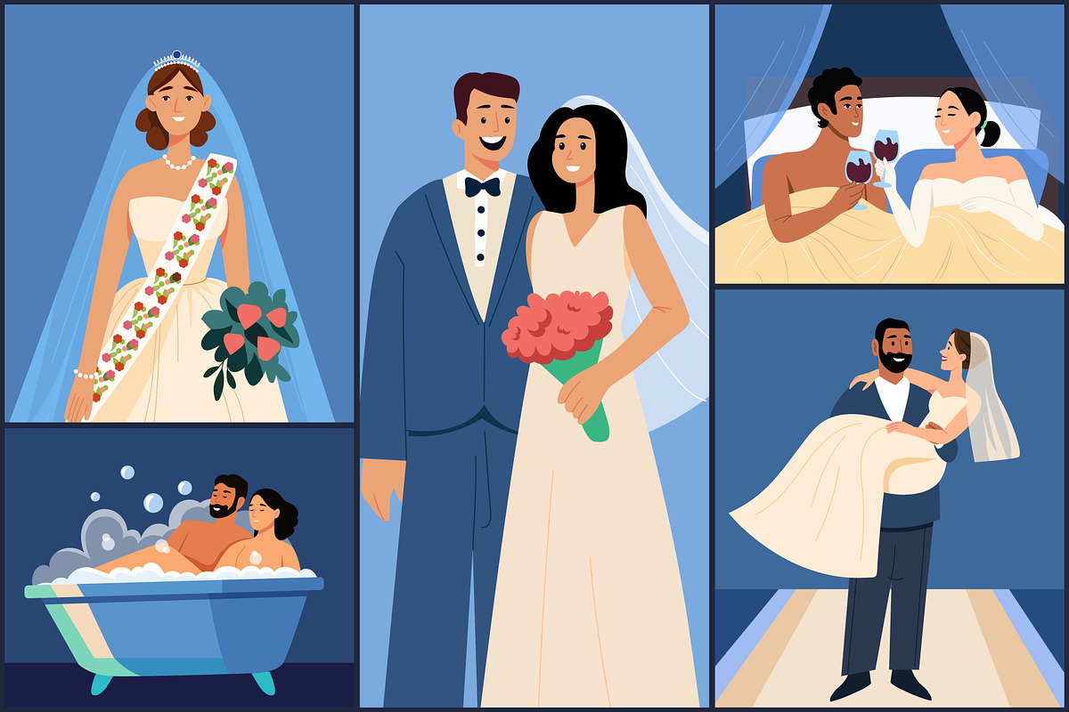 Animated Wedding Illustration Set, a Person Illustration by Brickclay (Photo 4 of 5)