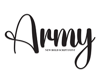 Army | Script Font