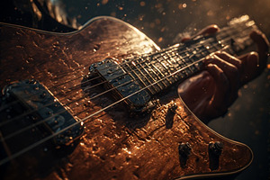 Guitar art stock image, a Photo by ComfortQ