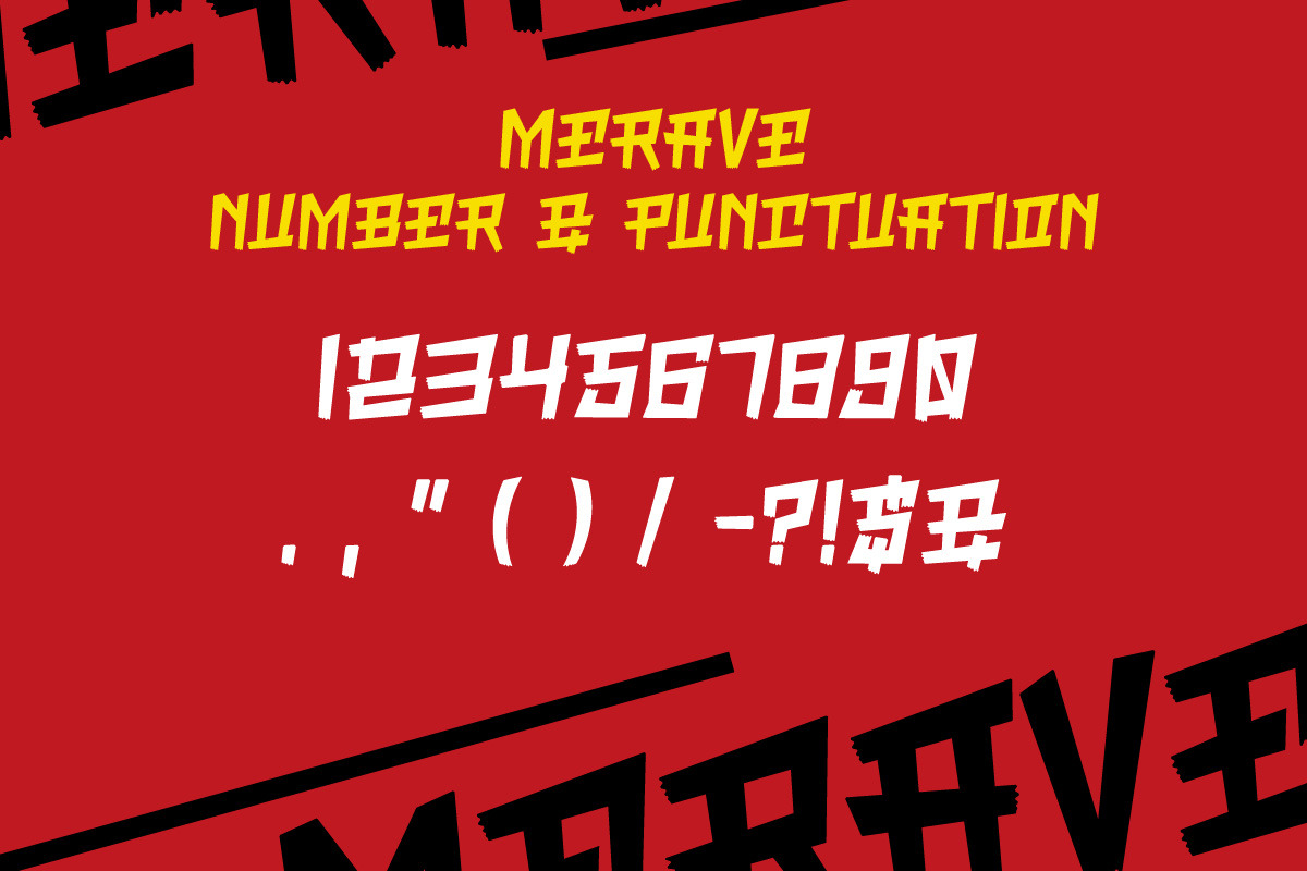 Merave Brush Display Font, a Font by IHDSTD (Photo 7 of 8)