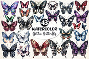 Gothic Spring Butterfly Clipart, an Illustration by Dream Creation (Thumbnail 1 of 5)