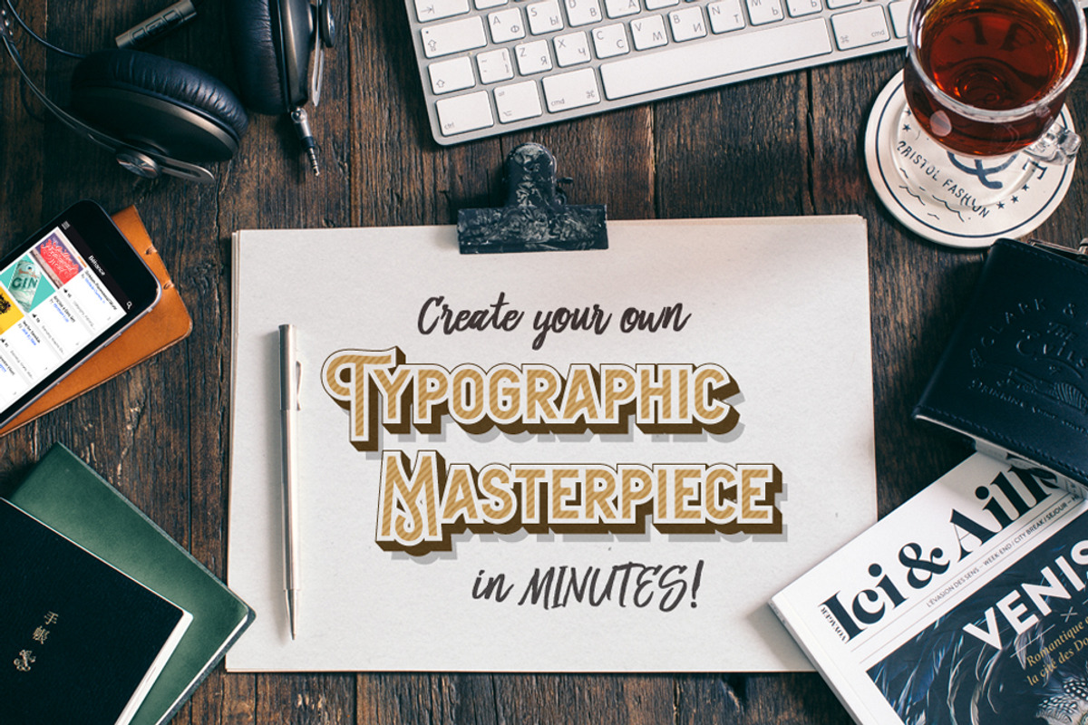 Type Illustration Toolkit + EXTRAS, a Layer Style Add-On by graphiklee (Photo 3 of 6)