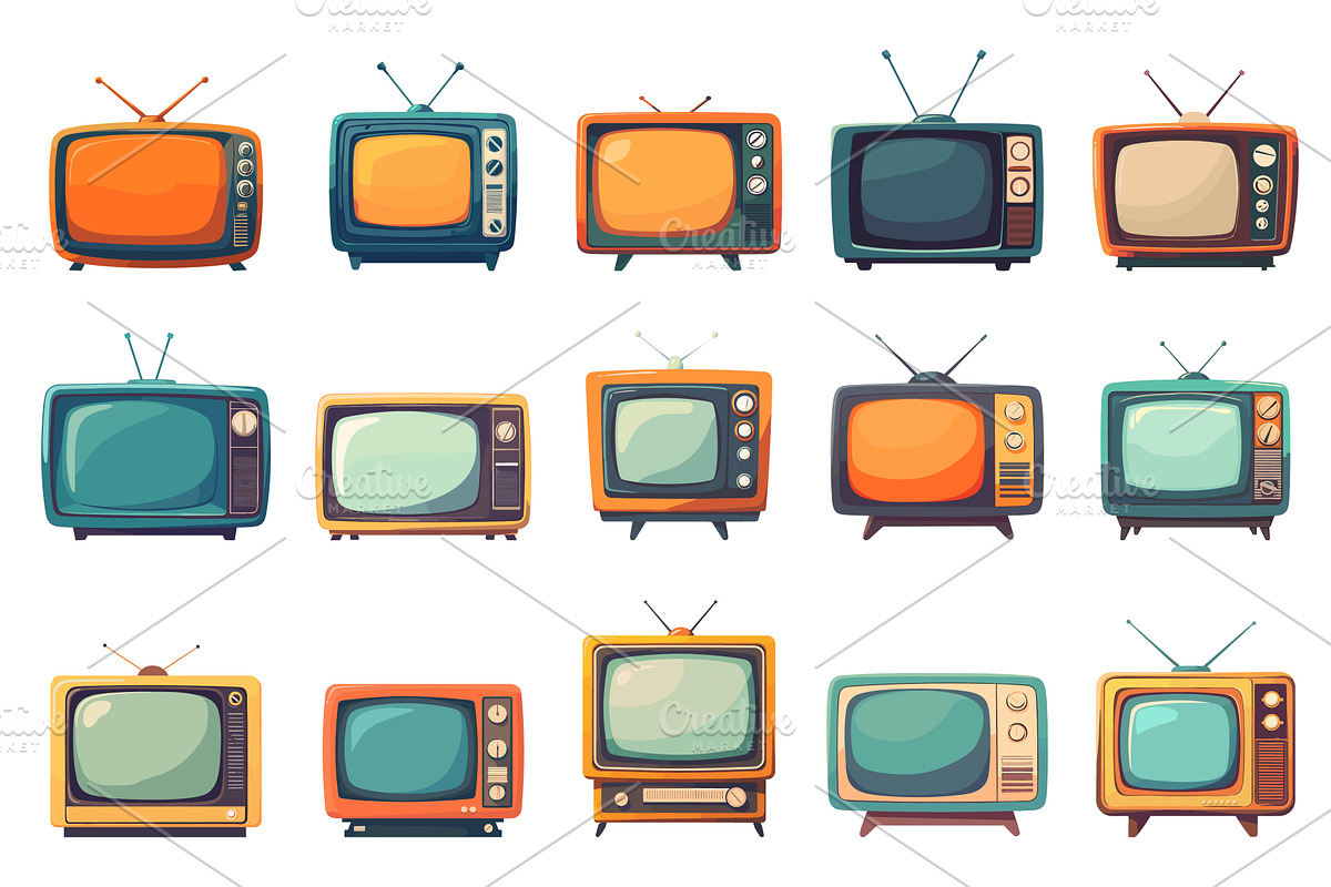 Cartoon set of old antique, an Object Illustration by LadadikArt