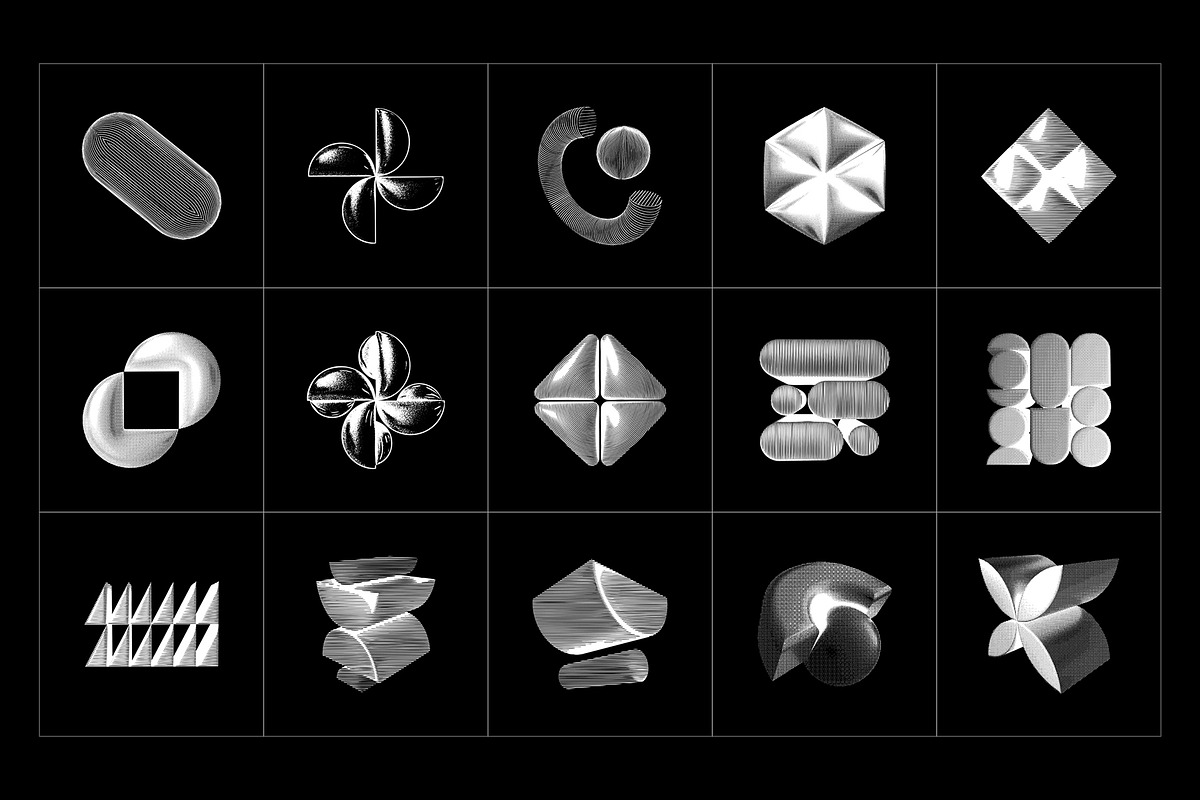 3D V3CTORS - 60 Geometric Vectors, an Object Graphic by assetpro.design (Photo 10 of 13)