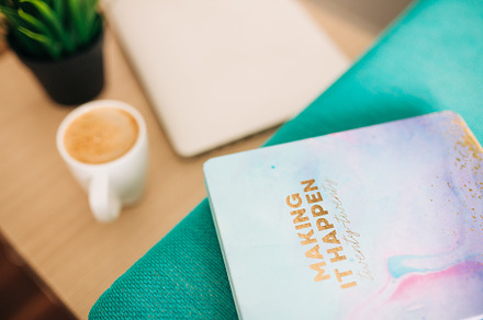 A view of a beautiful notebook
