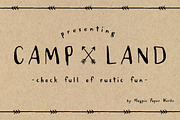 Campland, a Sans Serif Font by Magpie Paper Works (Thumbnail 1 of 5)