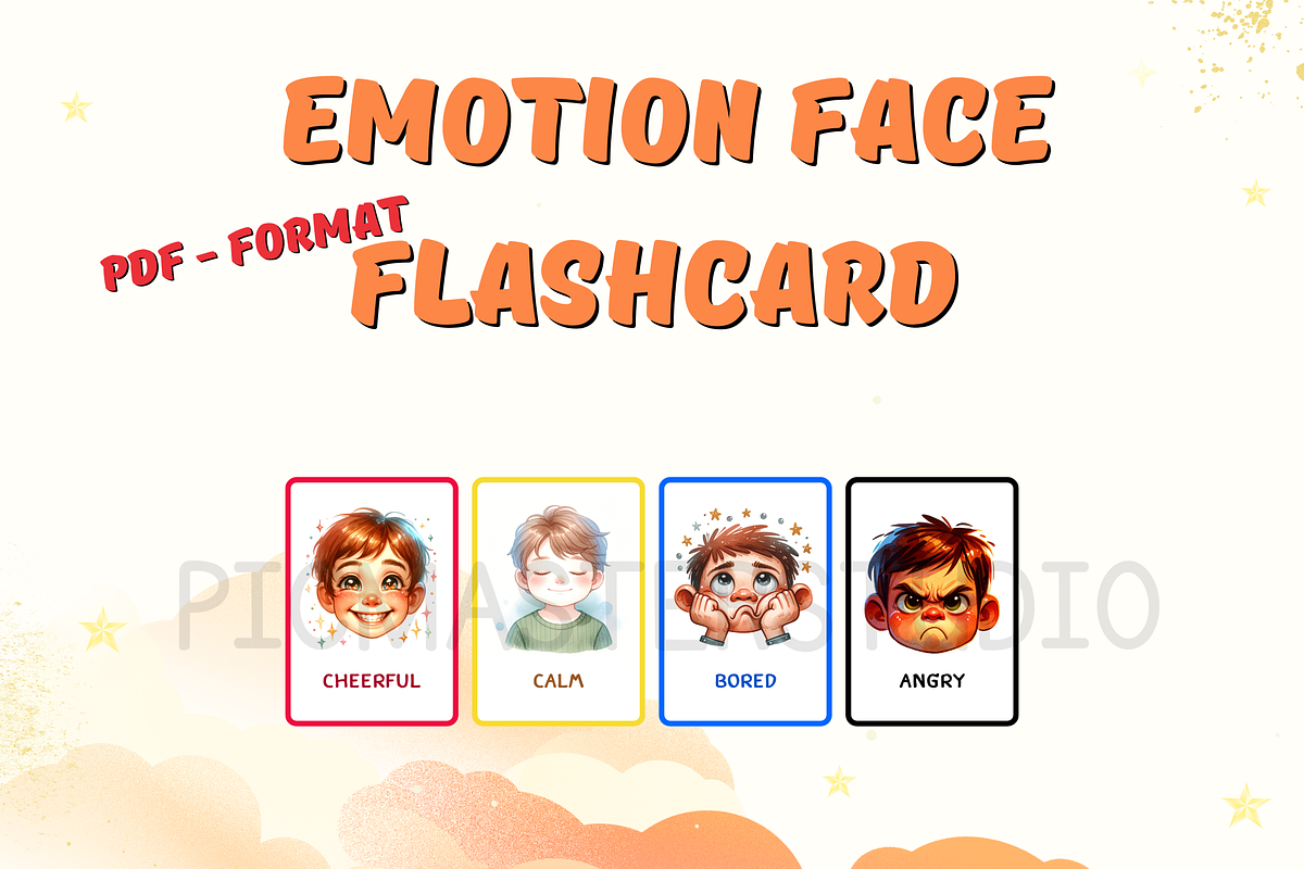 Emotion Face Flashcards: Learn to Id, a Card Template by John_Walker (Photo 4 of 5)