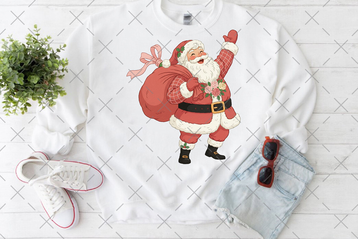 Faux Embroidery Joyful Santa Claus, an Illustration by Craft Nest (Photo 6 of 6)
