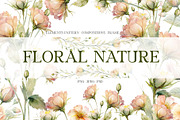 Spring Floral Nature Watercolor Set, a Decorative Illustration by NatalieArtsDenysenko (Thumbnail 1 of 11)