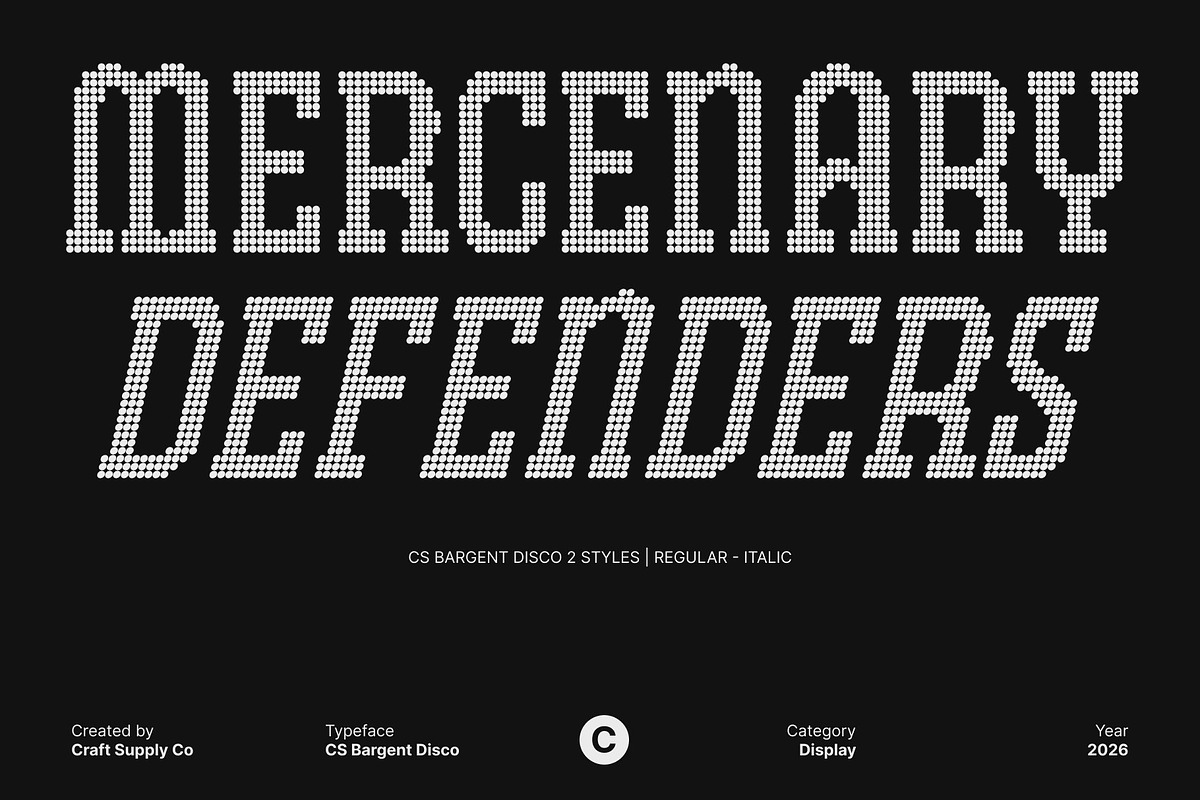 CS Bargent Disco, a Slab Serif Font by Craft Supply Co. (Photo 2 of 8)