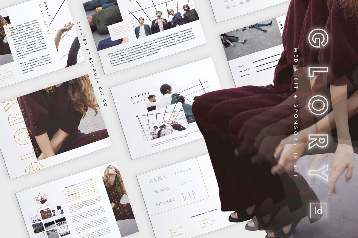 Media Kit Template Set | InDesign, a Resume Template by Blogger Kit Co. (Photo 2 of 5)