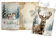 Forest Winter Junk Journal Pages., a Seasonal Illustration by GalaDesign03 (Thumbnail 6 of 6)