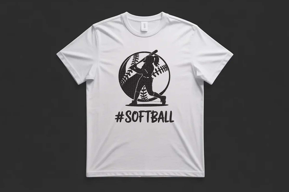 Silhouette Softball Girl Machine, a Decorative Illustration by Purpose Ekbal (Photo 3 of 3)