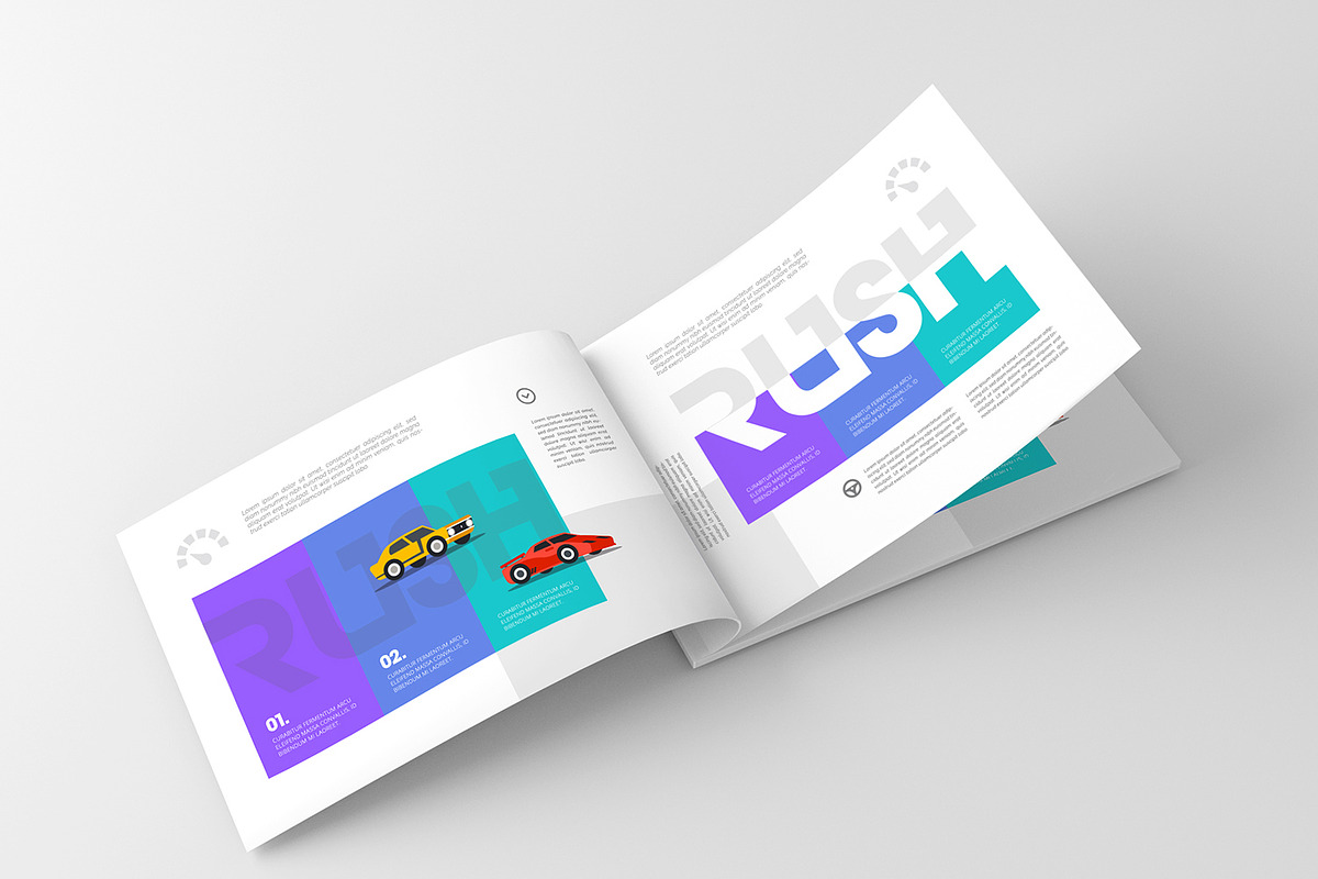 A4 Landscape Magazine Mockup, a Mockup by Toasin Studio
