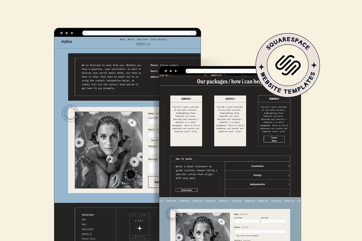 Squarespace Website template, a Squarespace Template by Ciel Lumiere (Photo 6 of 11)