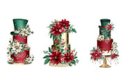 Christmas Cakes Clipart, an Illustration by Designworld (Thumbnail 3 of 4)