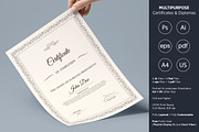 Multipurpose Certificates & Diplomas, a Stationery Template by Studio Nordic (Thumbnail 1 of 2)