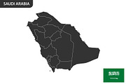 Detailed map of Saudi Arabia, an Illustration by Vector Shop (Thumbnail 5 of 5)