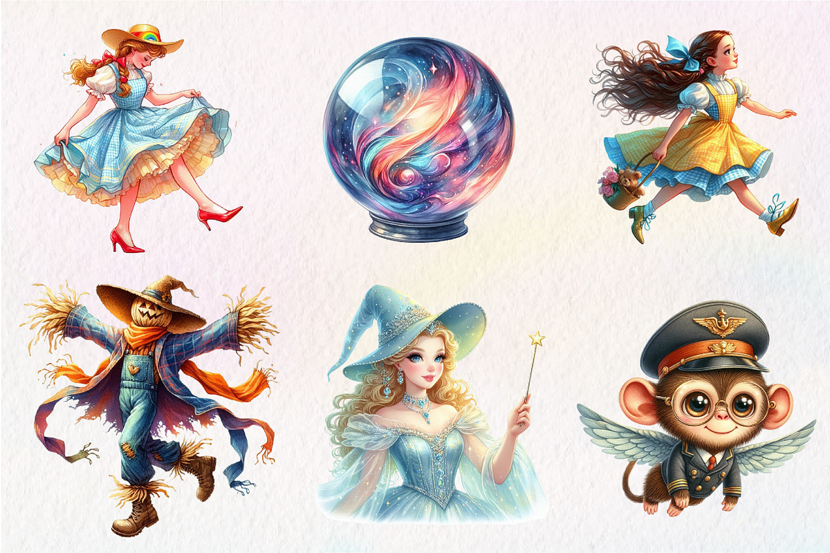 Wizard Of Oz Clipart, Dorothy, an Illustration by CreationArt (Photo 2 of 9)