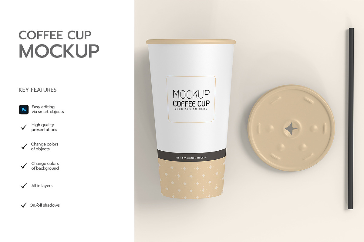 Minimal Coffee Cup Mockup Set, a Product Mockup by graphypix (Photo 2 of 4)