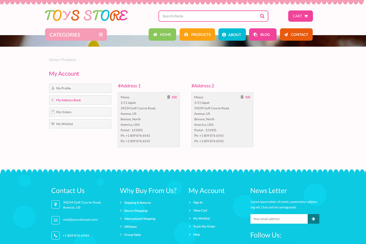 Toy Store PSD Website Template, a Websites & App Template by WebbyTemplates (Photo 9 of 17)