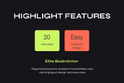 Elite Badminton Google Slides, a Presentation Template by Loin Studio (Thumbnail 2 of 4)