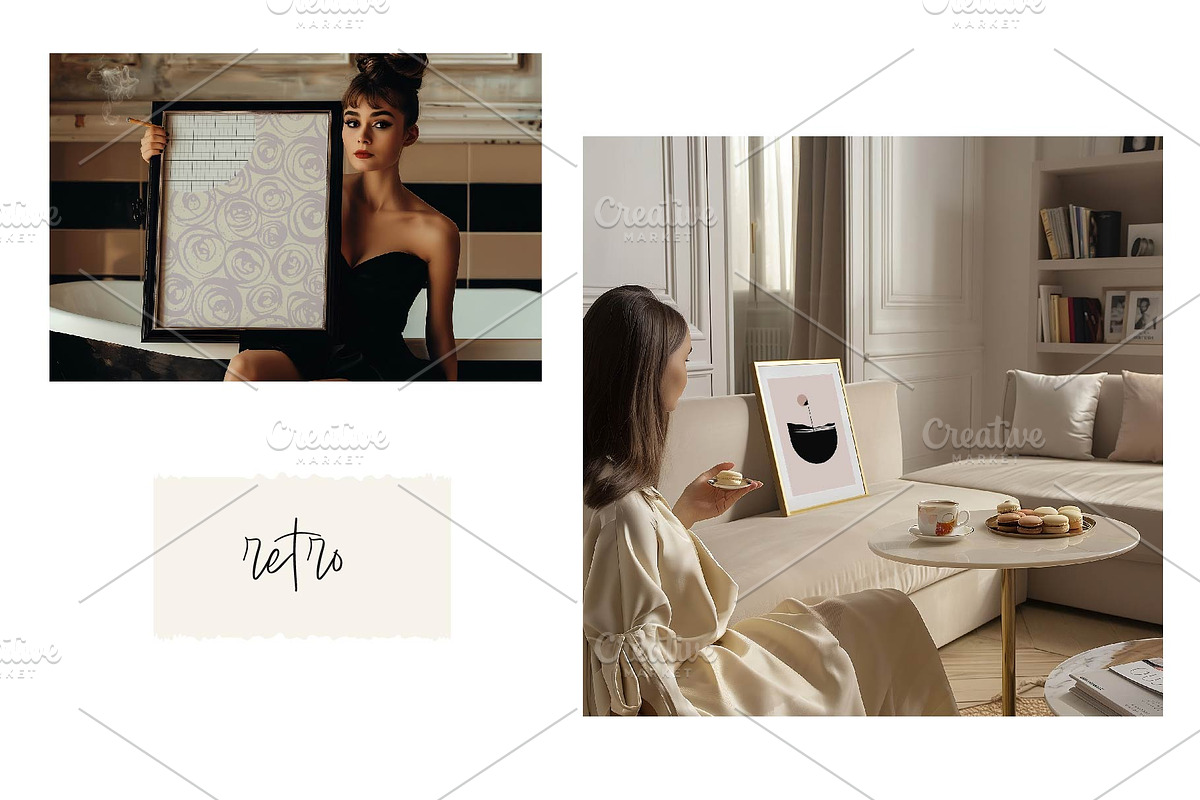 BUNDLE Frame Mockups with Person, a Household Mockup by MOAROShop (Photo 5 of 8)