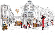 Vector picturesque streets and cafes, a Food Illustration by Laifalight (Thumbnail 2 of 7)
